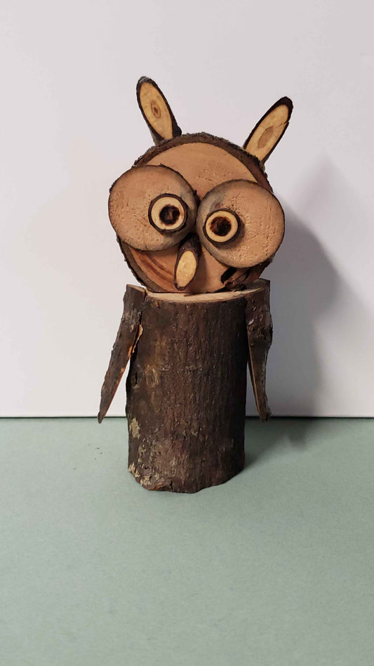 Wooden Owl Tall